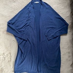 Oliver Bonas Open Batwing Cardigan Dark Blue UK Size 10 US Size 6 3/4 Sleeve
